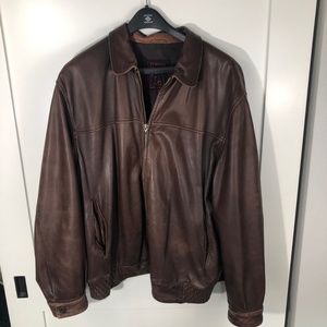 Leather Jacket Brown Torras M 48